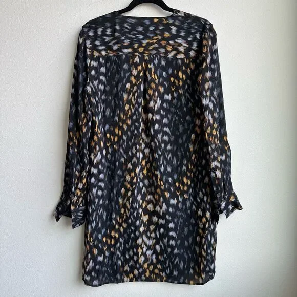 Equipment 100% Silk Long Sleeve Career Office Conservative Dress Size Small - Picture 5 of 6